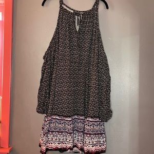 Cold Shoulder MIDI Fit and Flare dress